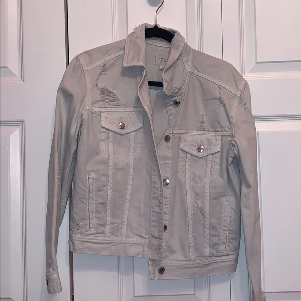 distressed jean jacket